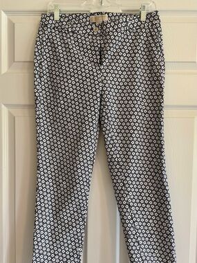 MICHAEL Michael Kors Black and White Floral Geometric Pants